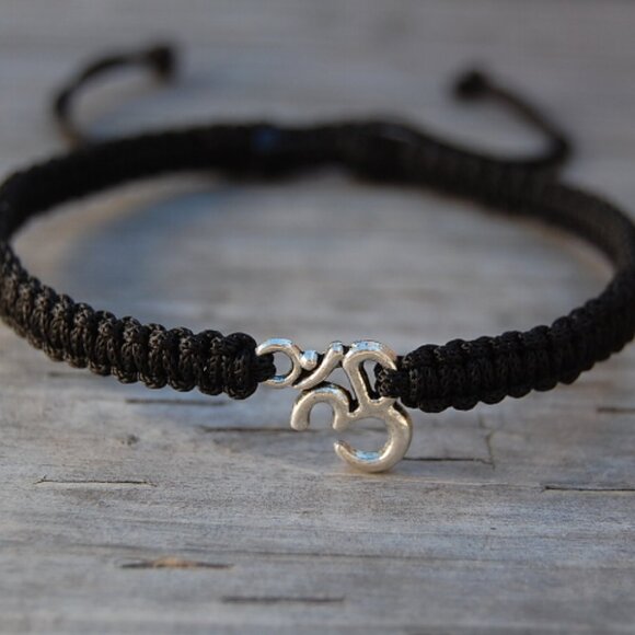 Om Bracelet,Yoga Bracelet,Drawstring Om Bracelet - Picture 1 of 2